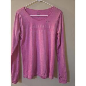 Nike Dri-FIT Pink Long Sleeve Activewear Top